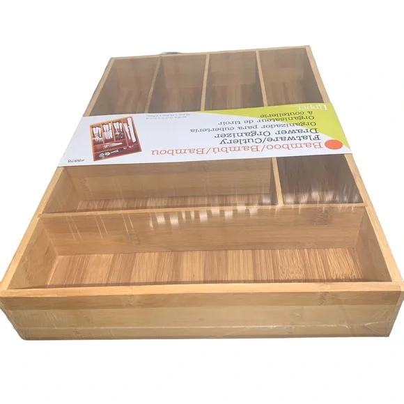 Lipper Bamboo Wood Deep Flatware Organizer - Picture 4 of 8
